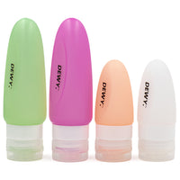 Leakproof Silicone Travel Bottles (4-Piece Mixed Size Set)