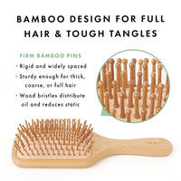 Bamboo Bristle Paddle Brush