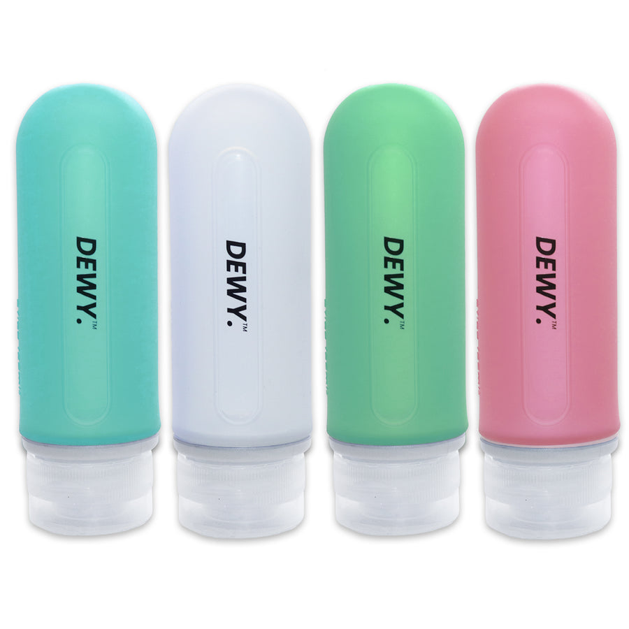 Leakproof Silicone Travel Bottles (4 x 89ml Set)